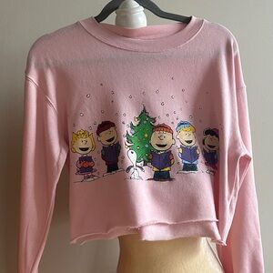 Peanuts Christmas Pink sweatshirt-Ships fast!!!
